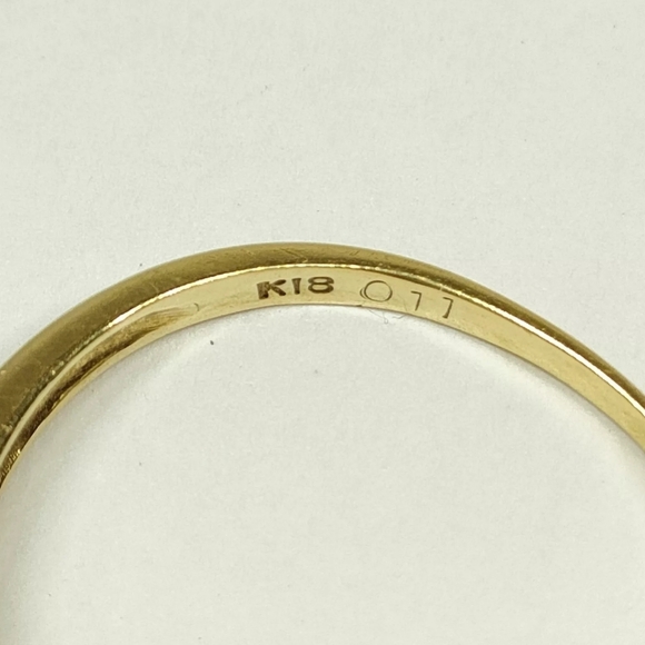 Diamond Gold Ring 18k Size US 4 1/2 Pinky Ring Jewelry Yellow Gold - Picture 5 of 9